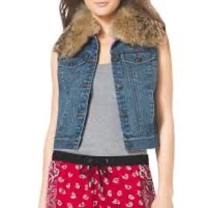 Michael Kors Cayote denim waistcoat Small NWOT